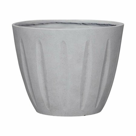 L&G SOLUTIONS 10 in. H X 12 in. D Polyresin Spritzer Planter Stone PVI8012TWI